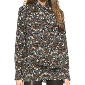 NWT Crepe Blouse Marc by Marc Jacobs Women's Strawberry Thief Size Small $348